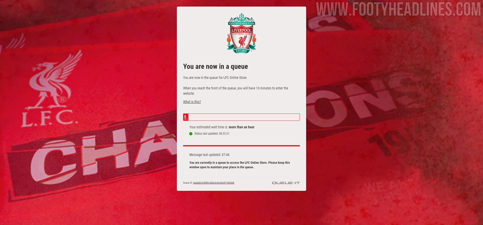 Liverpool kit sold deals out